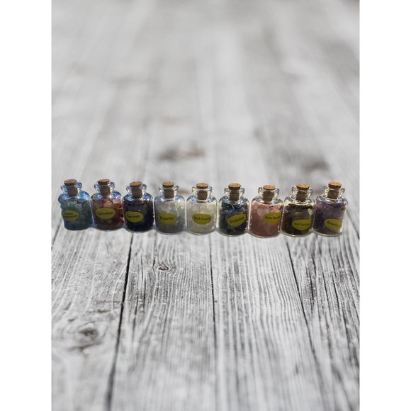 Mini Bottles Crystal Gems Stones Chip - Picture 3 of 9